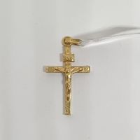 Echt 18K Gold - Kreuz Anhänger