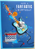 Geburtstag anniversaire carte Karte guitare Gitarre    #5081
