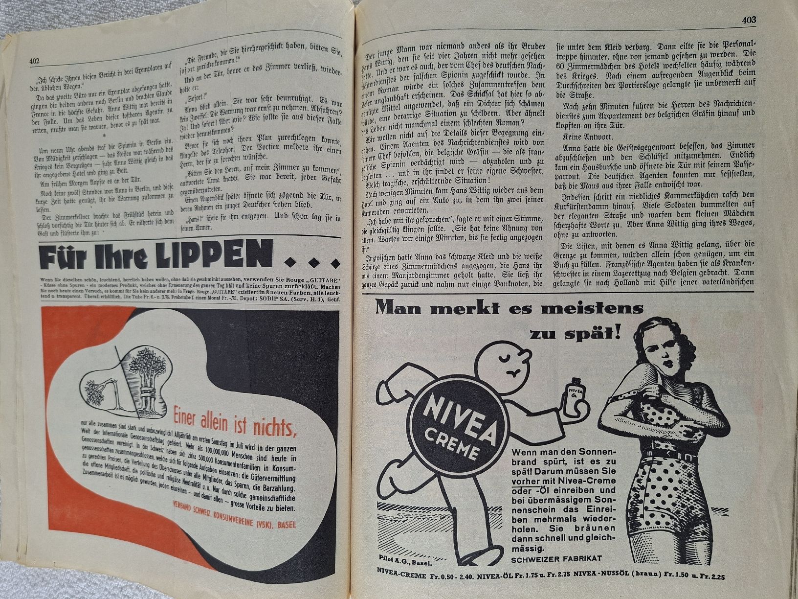 Riviste & Magazine: antike Zeitschrift, Beobachter, 1938 – Usato da Grindelwald venduto da carro5 5