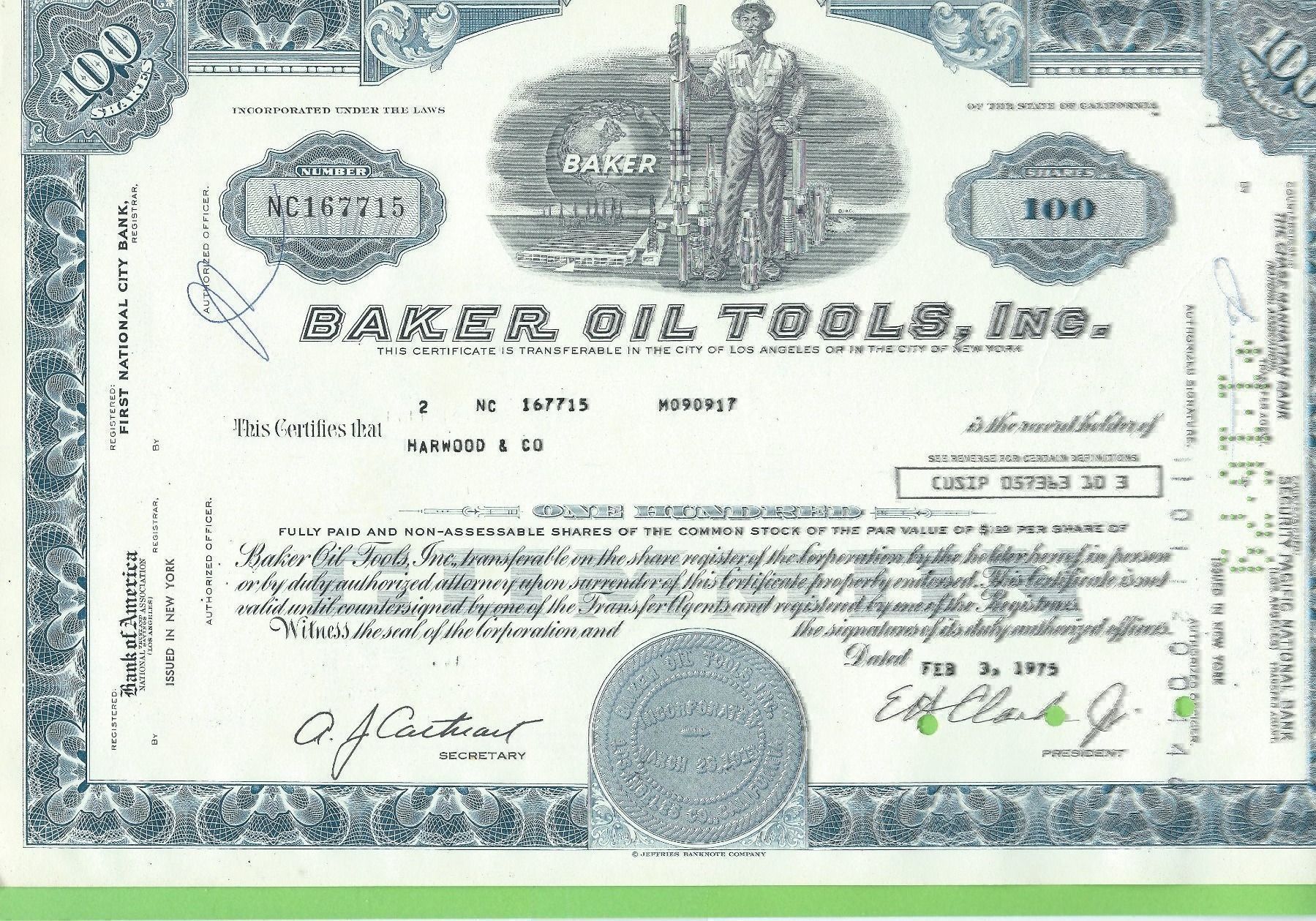 Toutes les monnaies: Baker Oil Tools Inc. 1975 – D'occasion à Zürich par t24_de