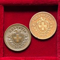 Schweiz Lot 1 Rappen 1938 vzgl - unz Patina-Arten