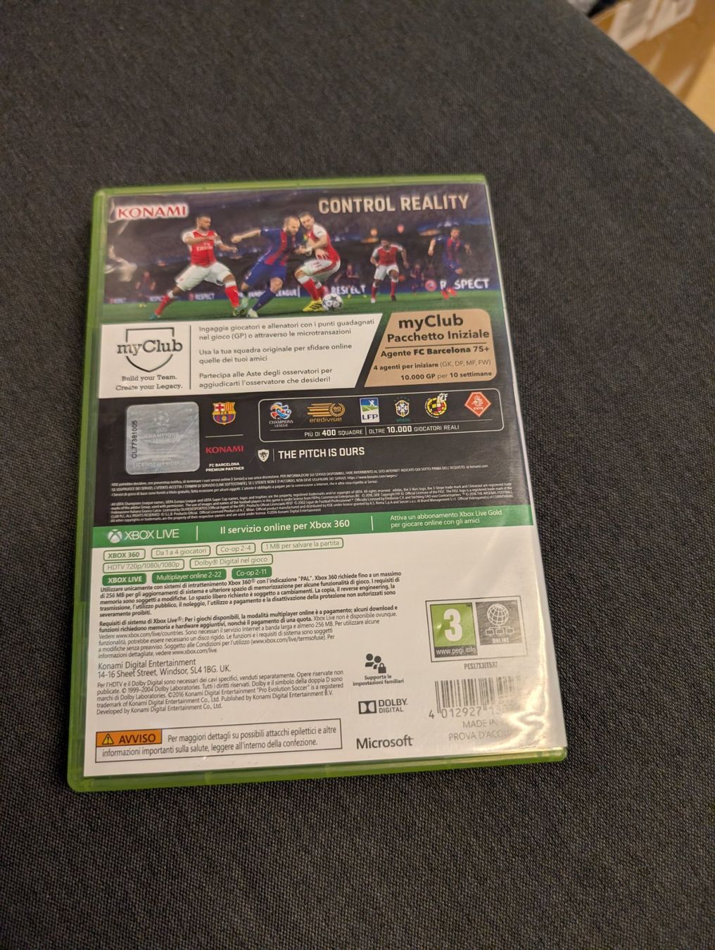 Giochi: Pro evolution soccer 2017 Microsoft Xbox 360 – Usato da Giubiasco venduto da Ticinerd 1