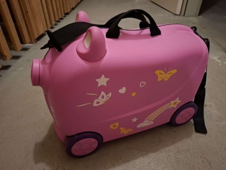 Kinder Reisekoffer pink mit Rollen gebraucht