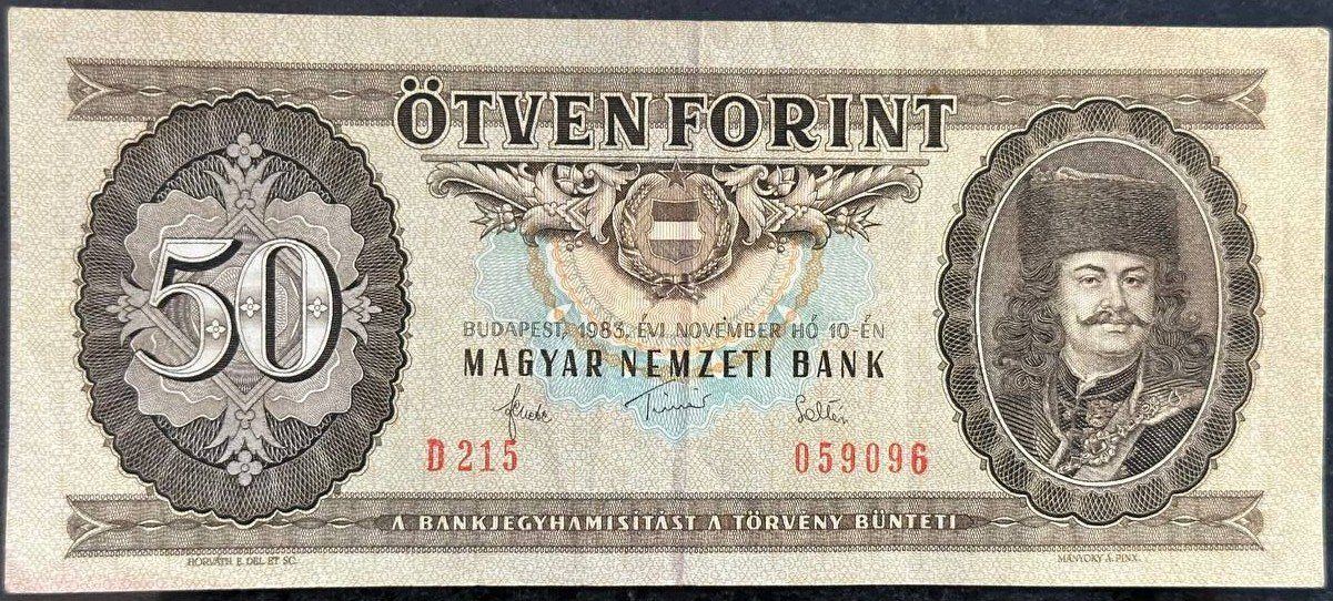 Billets de banque: Ungarische Banknote: 50 Forint von 1983 – D'occasion à Beringen par Mantafisch1