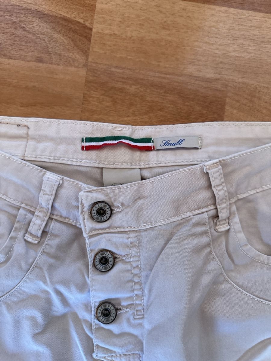 Please Jeans Pantaloni: Please Hose beige Gr. S einf. Bundweite ca. 37 cm – Usato da Wald AR venduto da sim_m9vw 1