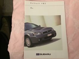 Subaru Outback 4 WD Verkaufsprospekt 2001