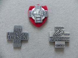 Medaille 3 Sport Abzeichen Brosche Hegi Zürich ZH 1916 -1980