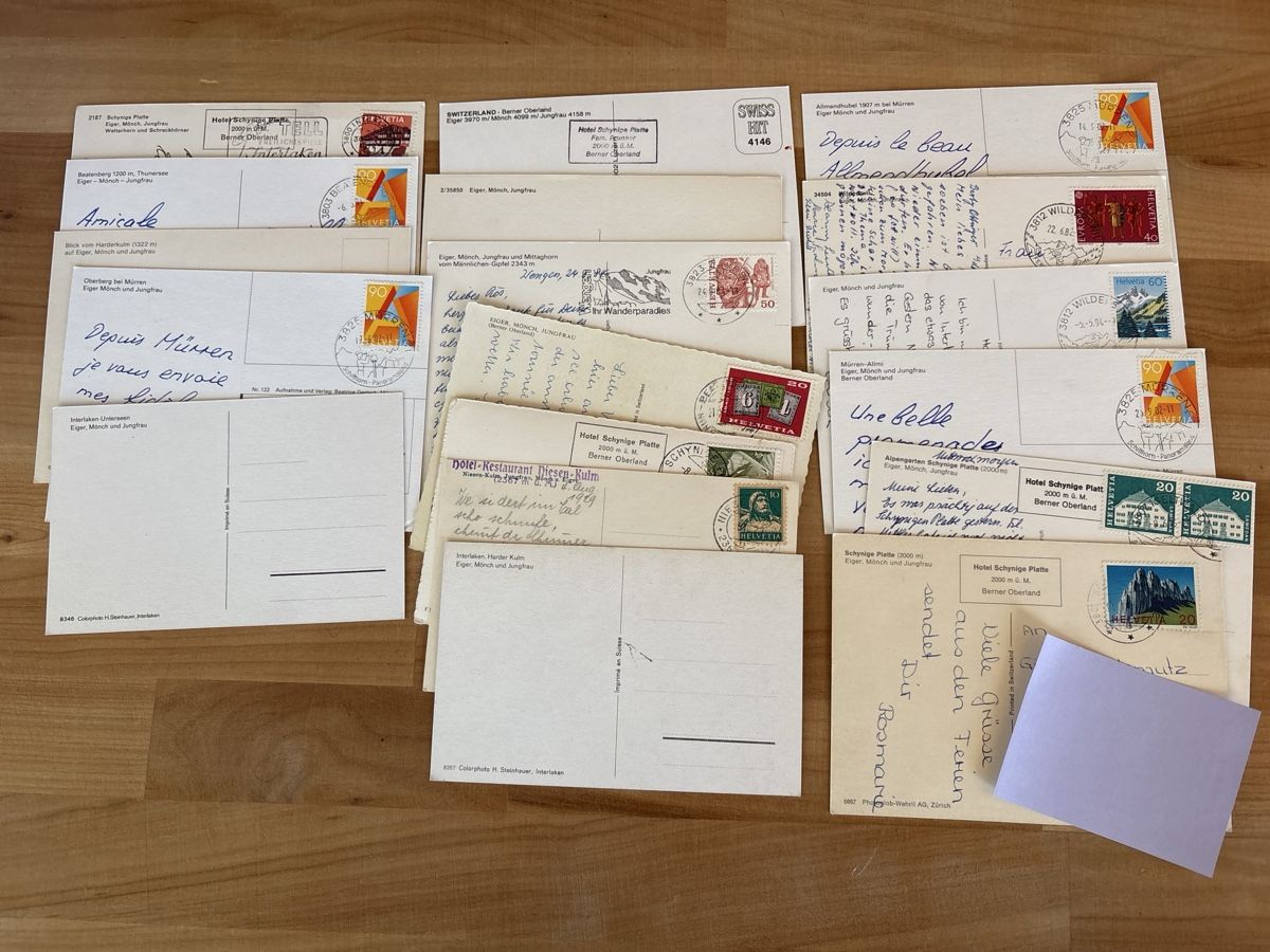 Cartoline postali: AK von Bergpanorama / Eiger Mönch Jungfrau – Usato da Rümlang venduto da Brieftaube2 1