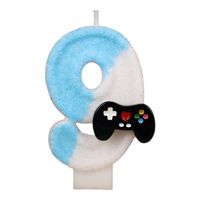 Kerzen Zahl 9 mit Game Controller neu