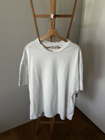 WEEKDAY Oversized T-Shirt, Weiss, Gr. L 