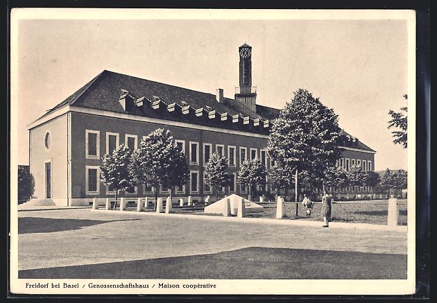 Ansichtskarten: Freidorf bei Basel, Am Genossenschaftsha – Gebraucht aus Berlin von bartko-reher