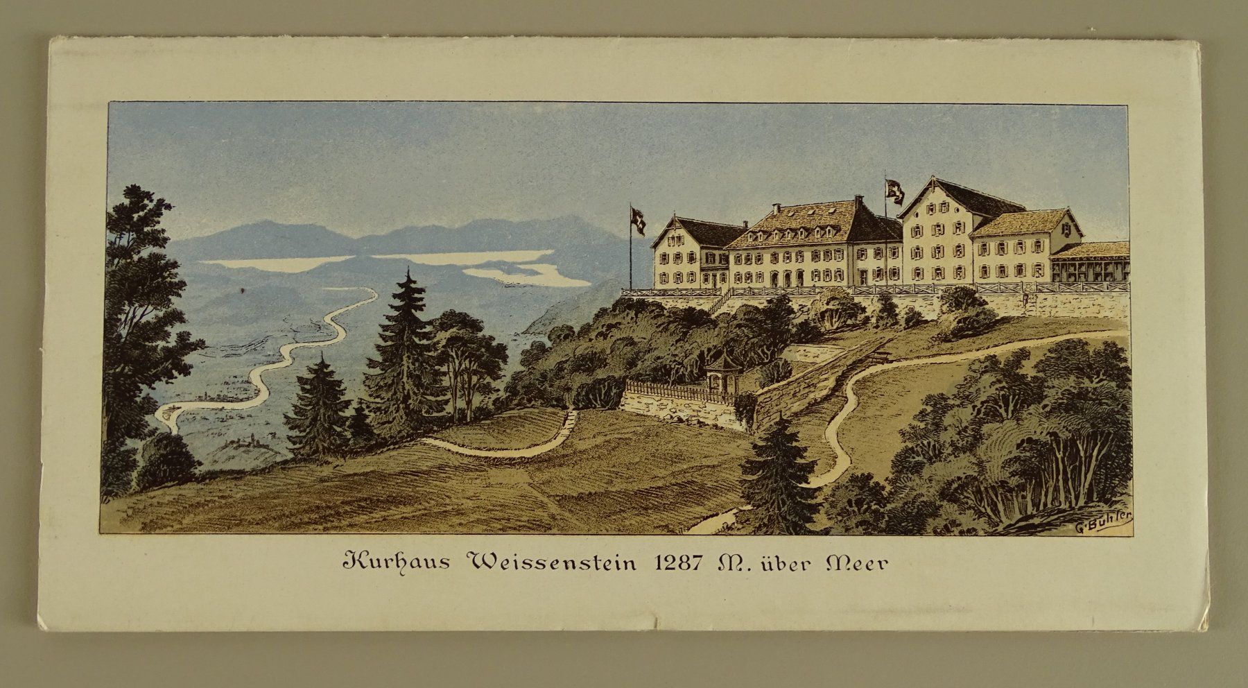 Incisioni: PANORAMA VOM WEISSENSTEIN 1904 – Usato da Grüningen venduto da Kartensammler 1
