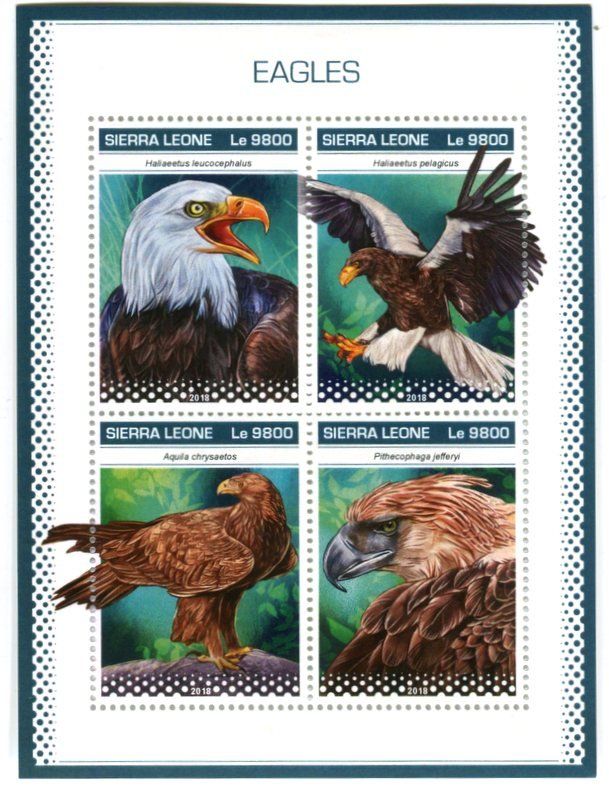 Alle Briefmarken: Block "Weisskopfseeadler, Riesenseeadler, Steinadler". – Neu und originalverpackt aus Basel von Butsch5