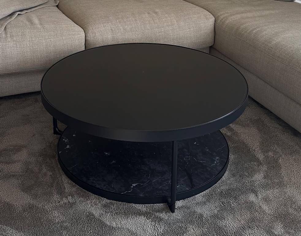 Tables: Moderner IKEA Couchtisch schwarz / Glasoptik – D'occasion à Basel par liv99 1
