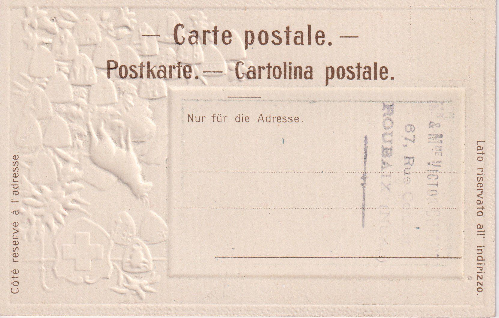 Cartoline postali: AK Chiasso - Chiesa parrocchiale - tema patriottico '900 – Usato da Riva San Vitale venduto da MAR-NAPO 1