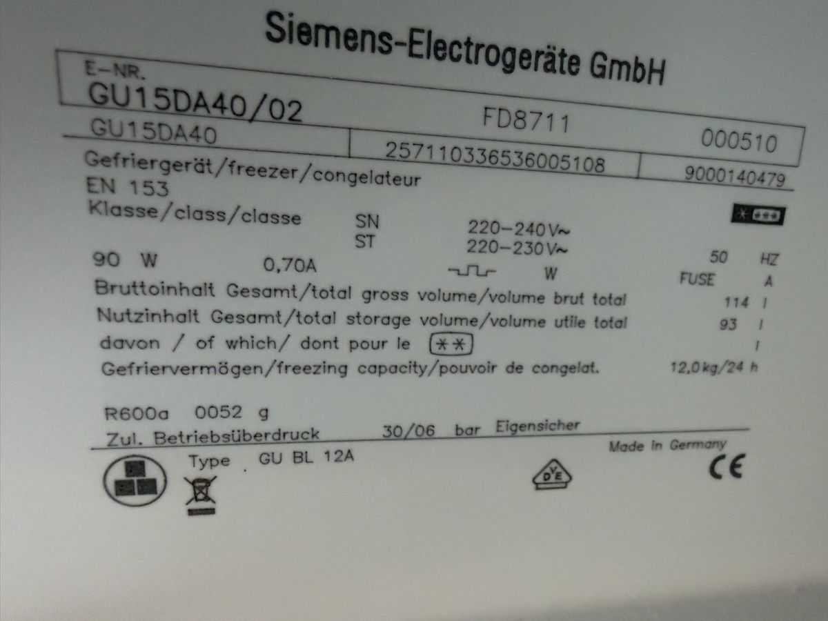Congelatori: Gefrierer für Unterbau – Usato da Andwil TG venduto da sirknollte 3
