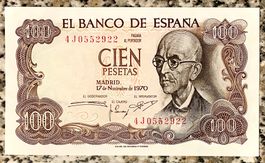 100 Pesetas Spanien 1970!!! aUNC!!!