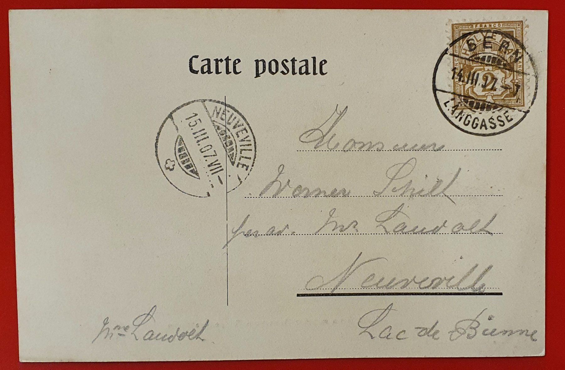 Cartoline postali: Stadt Bern mit Aare 1907 – Usato da Kreuzlingen venduto da Rschweiz1 1