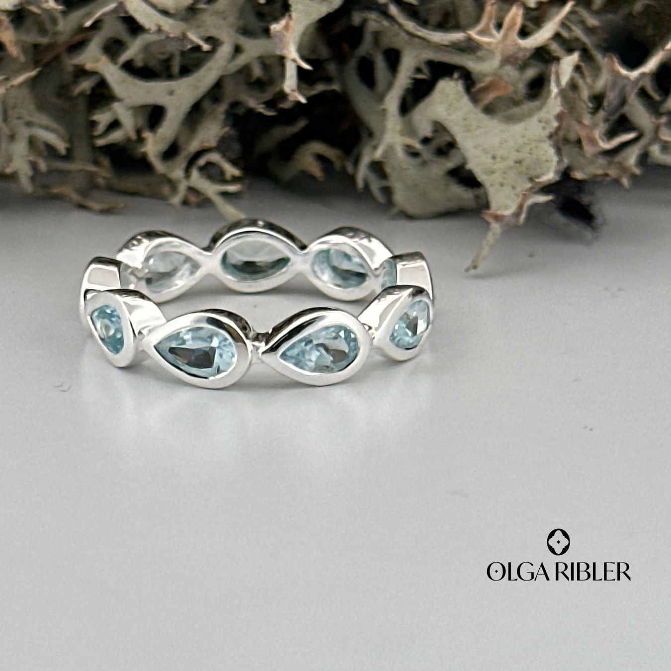 Olga Ribler Ringe: Silberring mit Aquamarin, Gr. 54 – Neu (gemäss Beschreibung) aus Luzern von MonikaS03 3