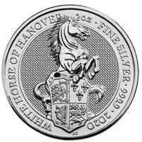2 OZ QUEEN´s BEASTS White Horse of Hanover 2020 SILBER UNZE