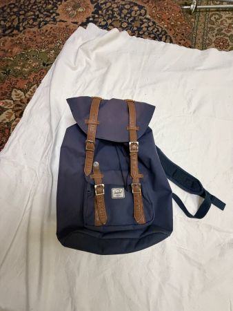 Rucksack Herschel blau braun gebraucht guter Zustand