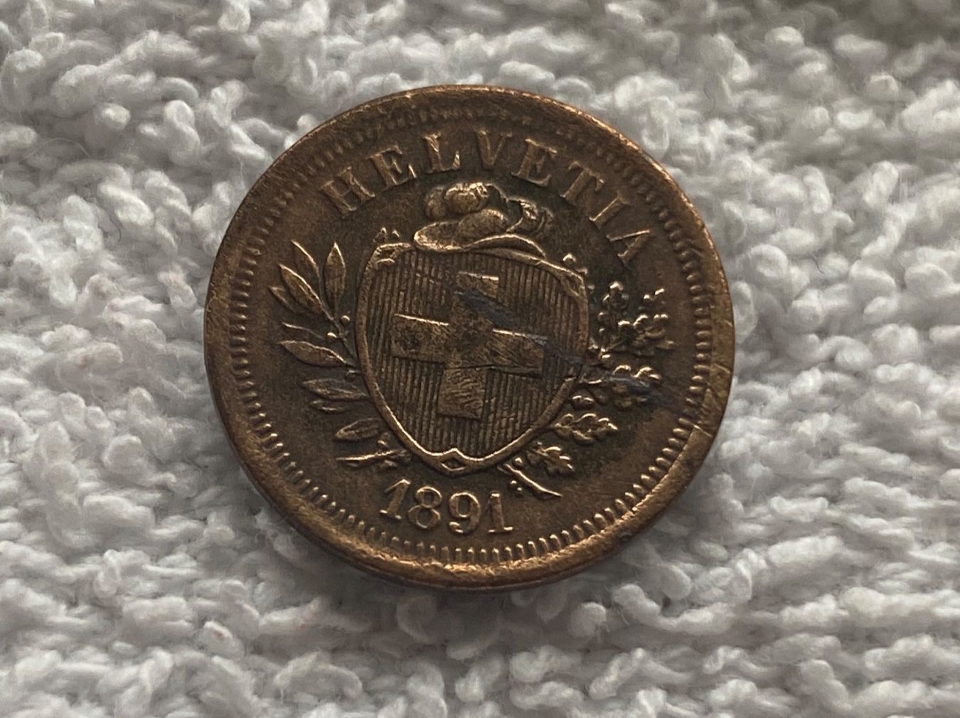 Tutti le monete: 1 centime/Rappen 1891 br – Usato da Nyon venduto da Ilmi09