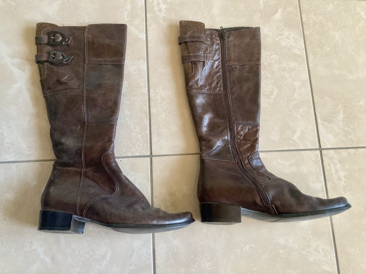 Scarpe da donna: Damen Leder Stiefel braun Grösse 37  – Usato da Vinelz venduto da Viewfinder84 1