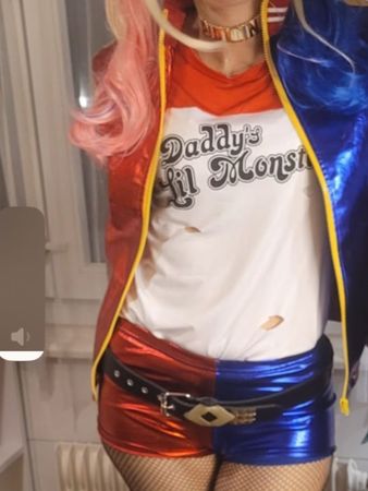 Costume Harley Quinn, gr.36, avec chaussures pointure 38