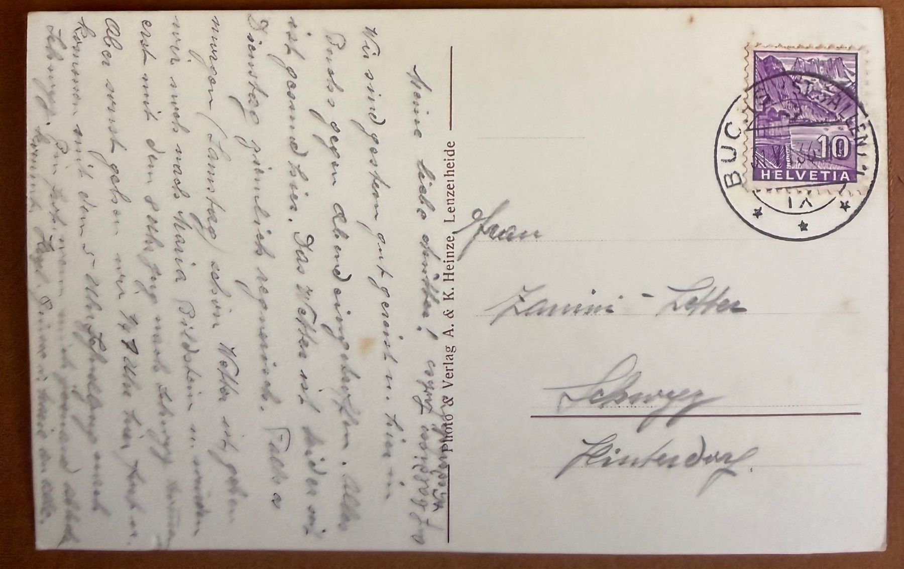 Ansichtskarten: Lenzerheide - See 1936 – Gebraucht aus Lutry von Ediego 1