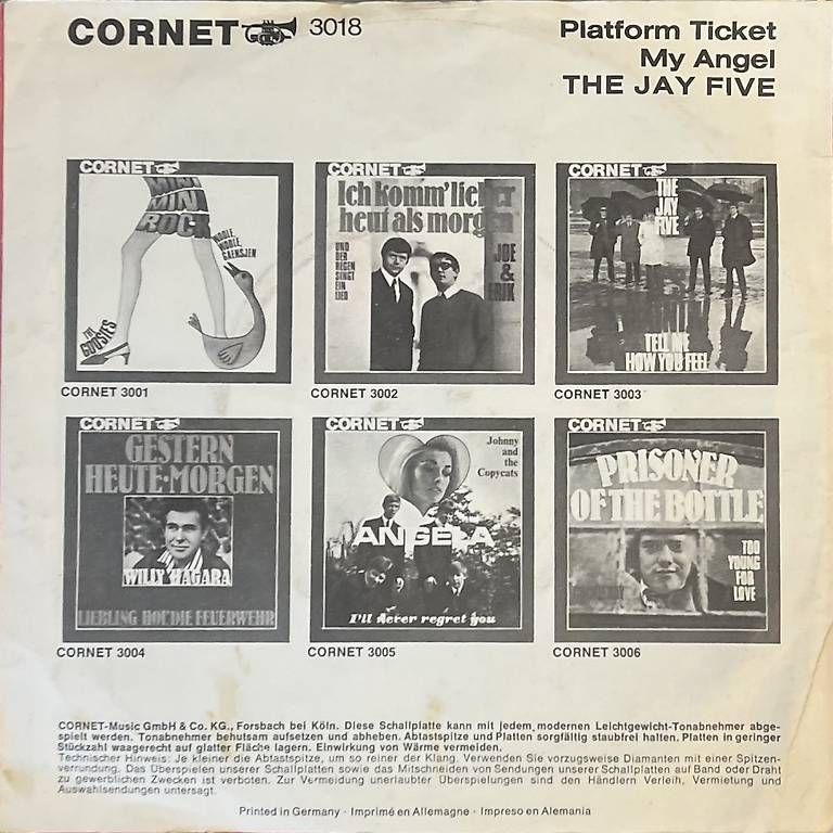 Schallplatten: THE JAY FIVE - Platform Ticket / My Angel / 7" – Gebraucht aus Horw von Belowzero0 1
