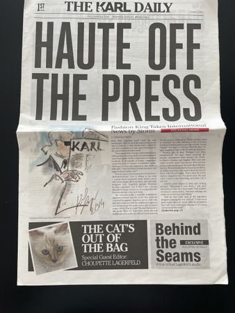 Karl Lagerfeld Zeitung "The Karl Daily" Rarität! Top!