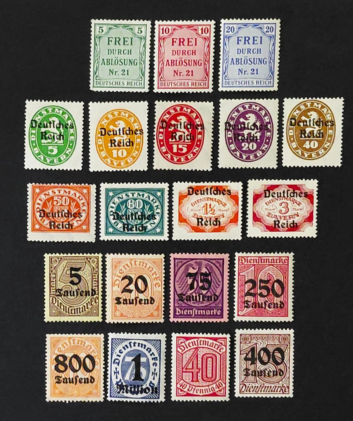 Tutti i francobolli: Deutsches Reich Dienstmarken Lot** – Nuovo (secondo la descrizione) da Luzern venduto da qualifair