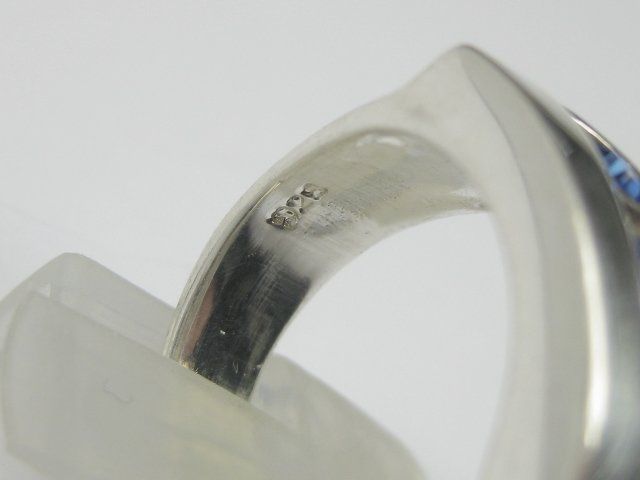 Ringe: Ring massiv Silber 925  Schmucksteine blau / Gr. 58 – Gebraucht aus Ermatingen von Decovin 6