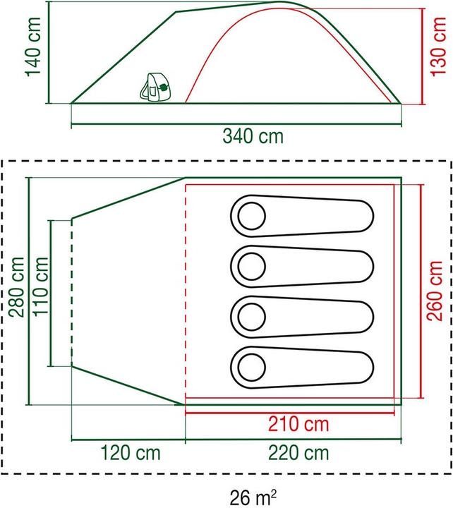 Coleman Tende : Coleman The Blackout 4 Zelt – Usato da Richterswil venduto da hei_28tm 1