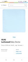 Neu: Larkwood Babydecke 75x75cm