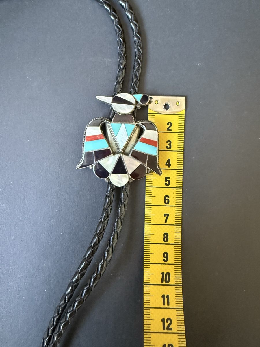 Catenine: Authentic Native American "Thunderbird" Bolo Tie – Sterling – Usato da Zürich venduto da Mai.rast 2