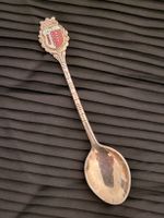 Alte Souvenir Löffel, Wallis Wappen, 800er Silber 11g