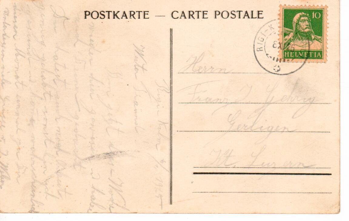 Ansichtskarten: Rigi Klösterli  1925 – Gebraucht aus Wolhusen von Curver9 1