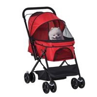 PawHut Hundebuggy für kleine Hunde Rot