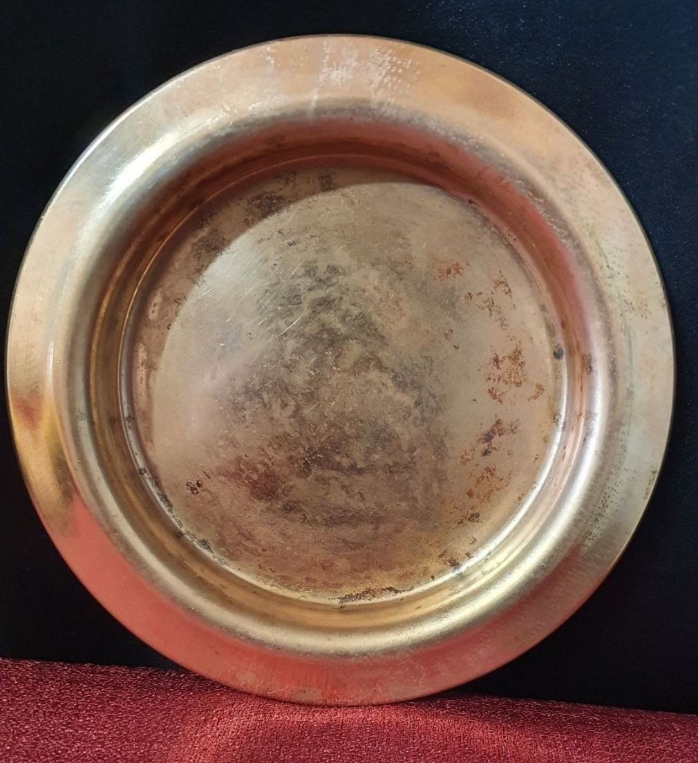 Sottobicchieri: Vintage Messing-Dekoteller / Kerzenuntersatz – Ø 17 cm/256gr – Usato da Abtwil AG venduto da MaVo.0710 3