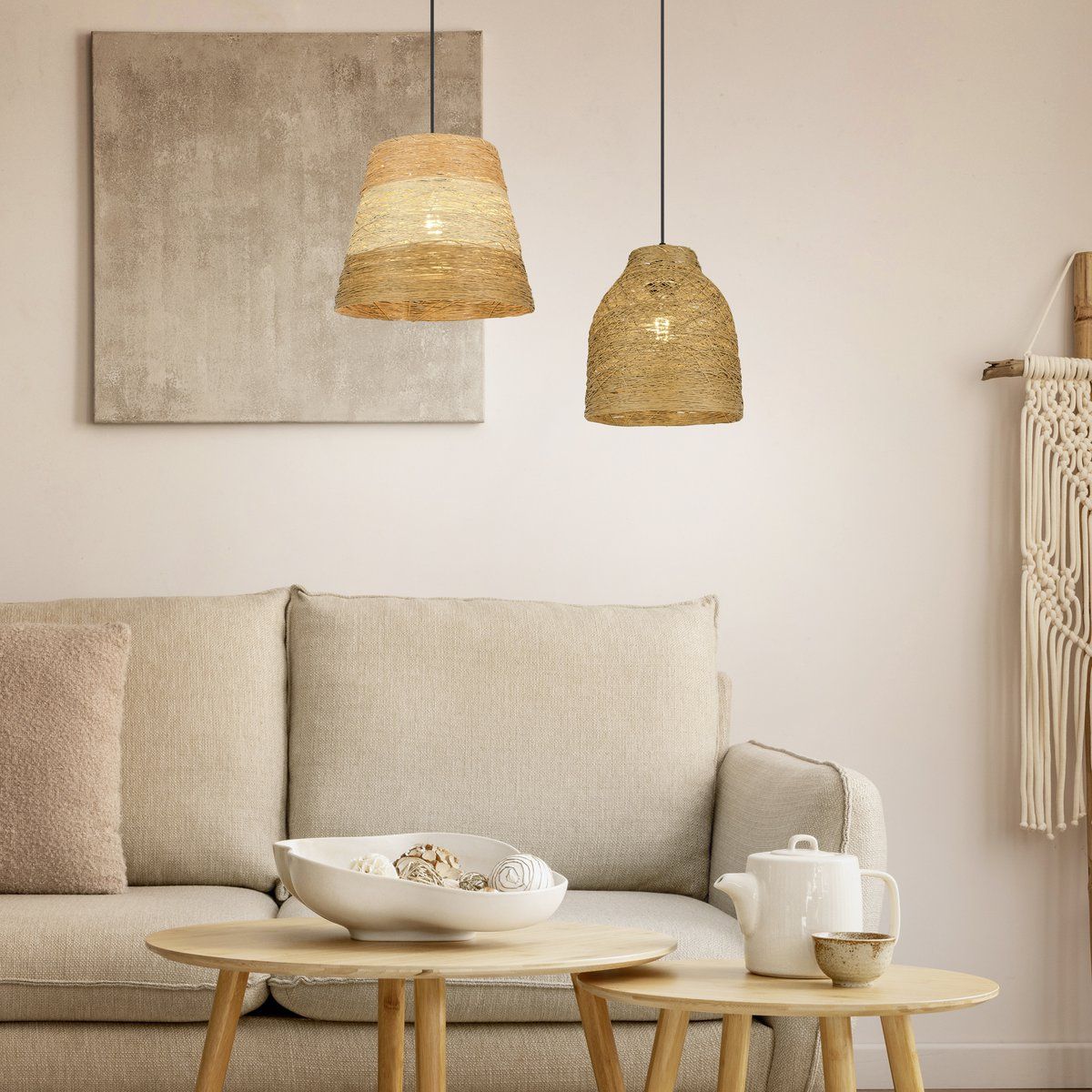 Lampadari & plafoniere: Pendelleuchte, Papiergarn, Boho, 25 cm Ø – Nuovo (secondo la descrizione) da Kreuzlingen venduto da Smart-Light 1