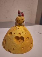 Kässeli Diddl Maus mit Herz auf Käse, inkl. Schlüssel