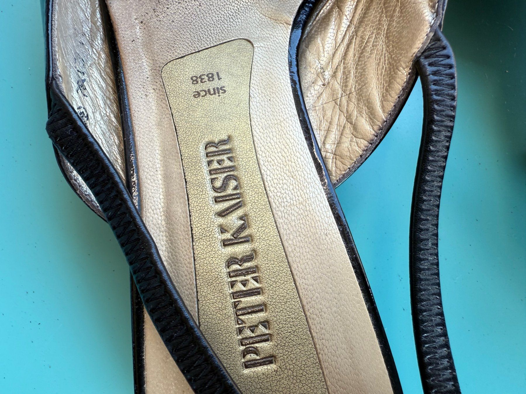 Kaiser Scarpe da donna: Peter Kaiser Lack Slingpumps Schwarz Gr. 7,5 elegant – Usato da Baden venduto da cocteau13 1