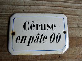 antikes Emailschild Apotheke vintage Atelier Werkstatt 7x10