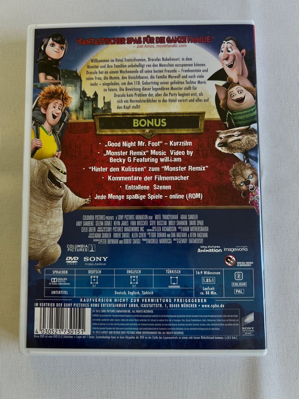Alle DVDs: DVD Hotel Transsilvanien – Gebraucht aus Schliern b. Köniz von wae_2ndl 1