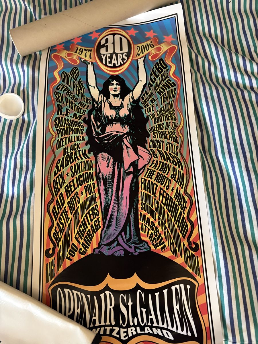 Foto & Immagini: Openair St. Gallen 2006 Jubiläumsplakat & Tasche im Bundle – Nuovo e nell'imballaggio originale da Niederuzwil venduto da Ulf233 2