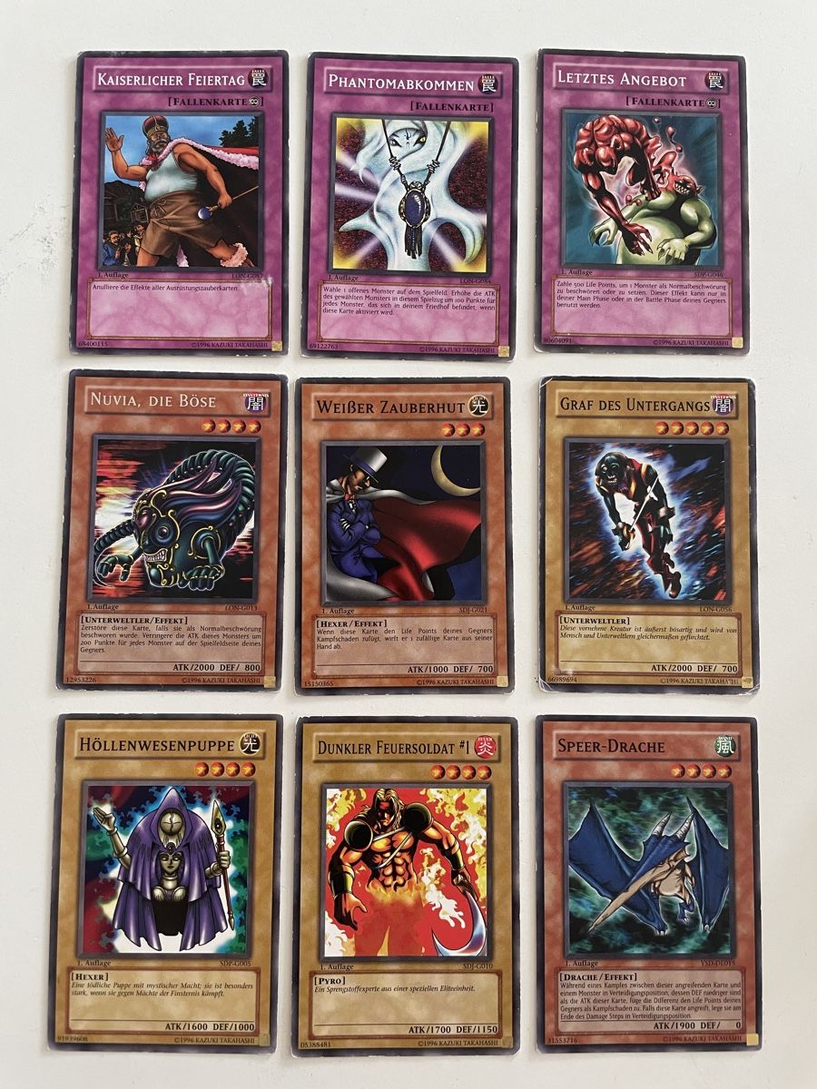 Yugioh Sammelbilder & Trading cards: Yugioh 1 Auflage 9 Stk. Deutsch – Gebraucht aus Zürich von Bomboo