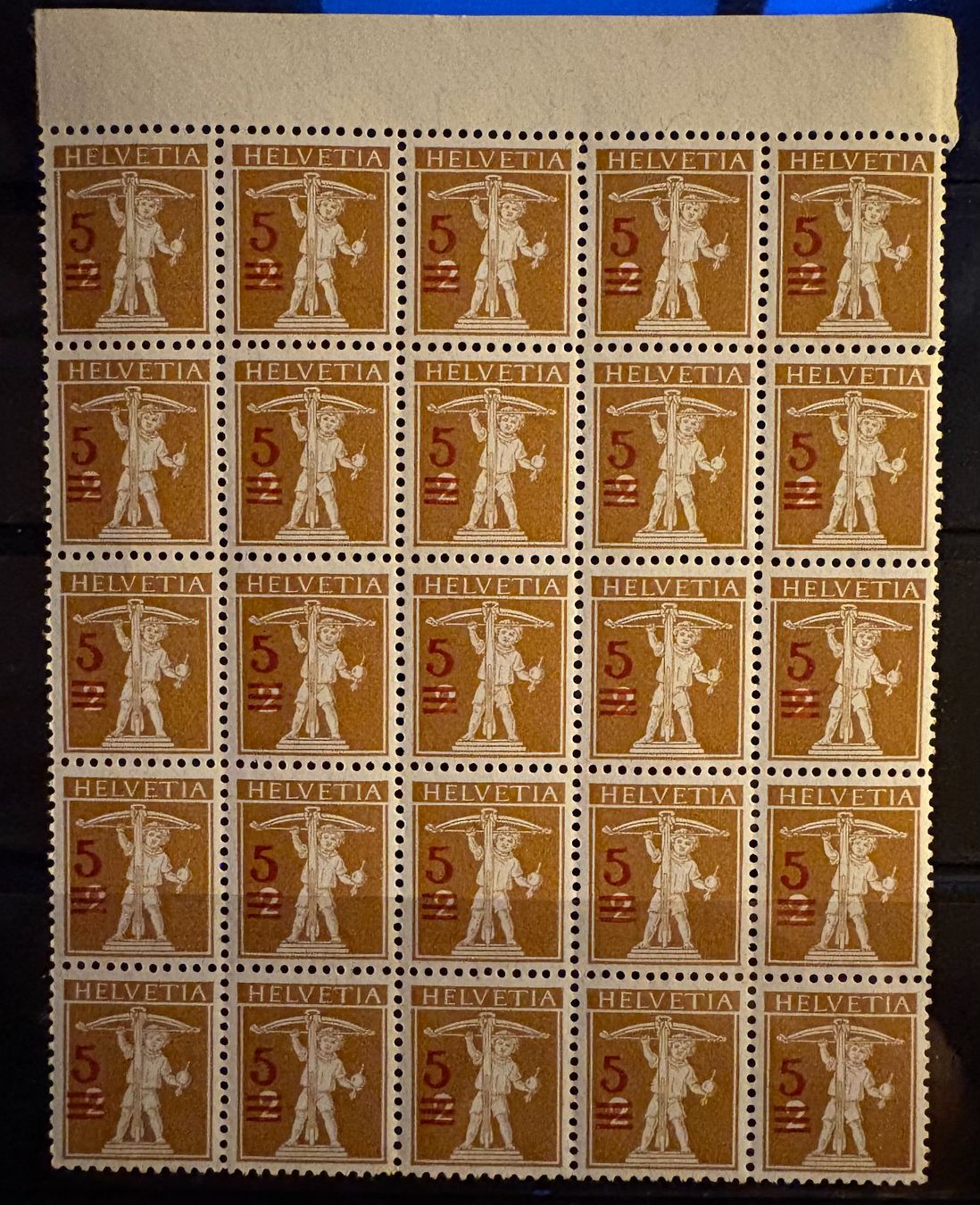 Alle Briefmarken: 25ER BOGEN TELL SOHN – Gebraucht aus Ostermundigen von crazy-horse-1840
