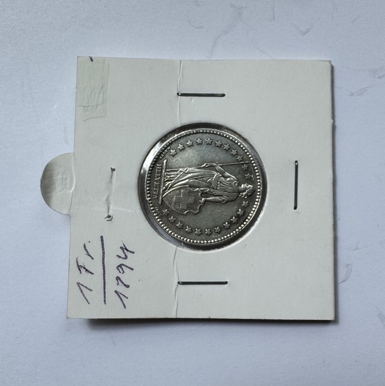 Tutti le monete: 1894 1 Franken vz+ – Usato da Kirchberg SG venduto da Helveticus00 2