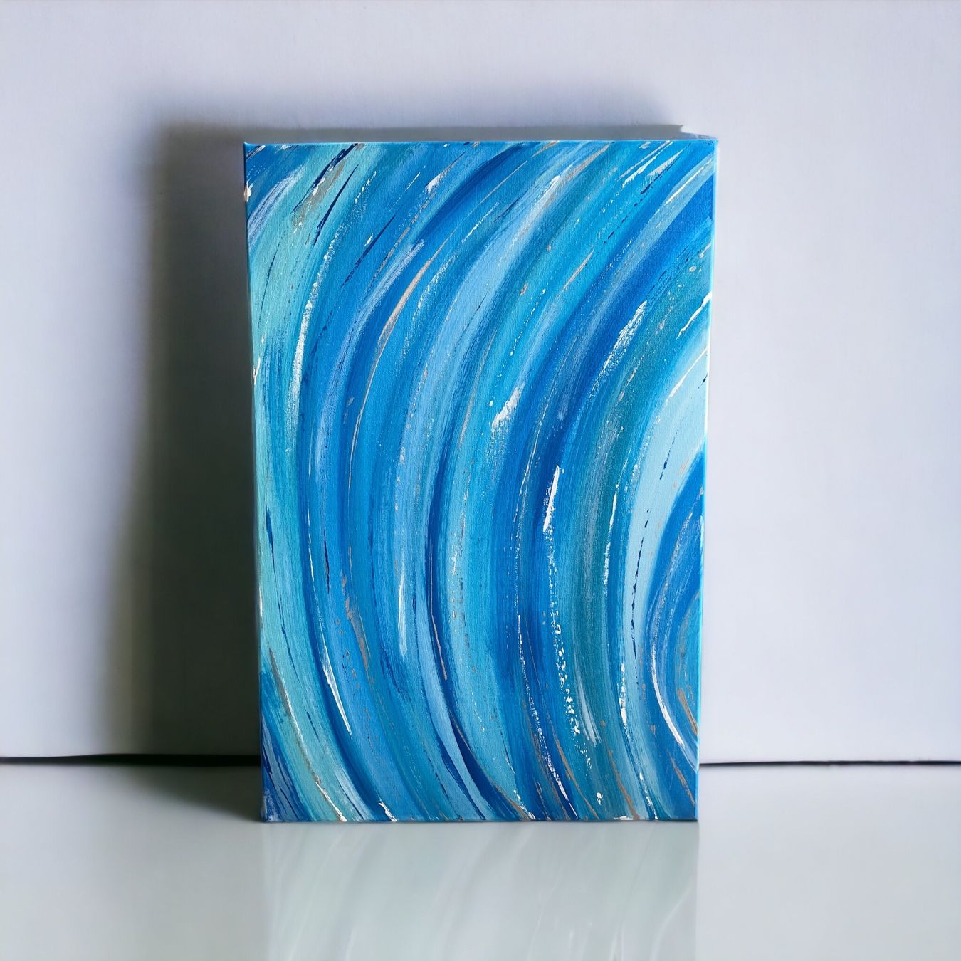 Gemälde: Gemälde 40x60 blau abstrakt Einzelstück – Neu (gemäss Beschreibung) aus Hochdorf von Jasminurschel